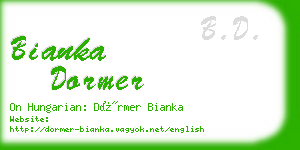 bianka dormer business card